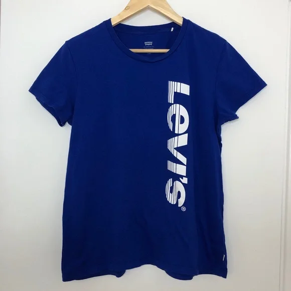 *SOLD* Levi's Graphic Print Blue Tee Shirt - Picture 3 of 7